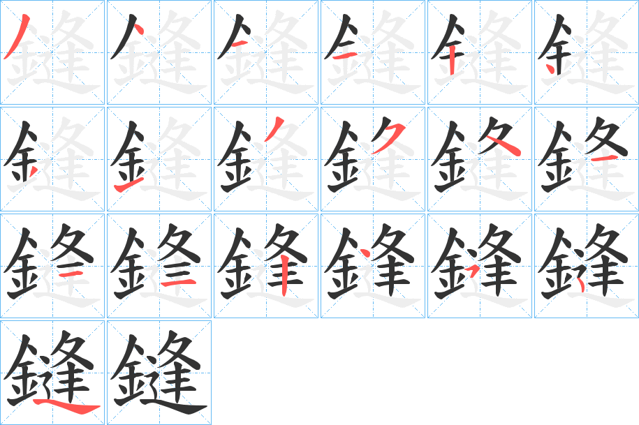 鏠字的笔画顺序