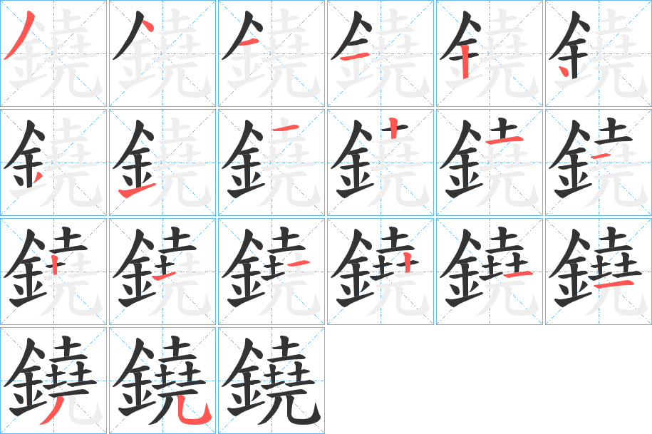 鐃字的笔画顺序