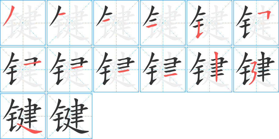 键字的笔画顺序