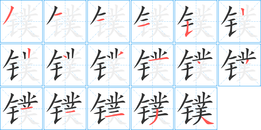 镤字的笔画顺序