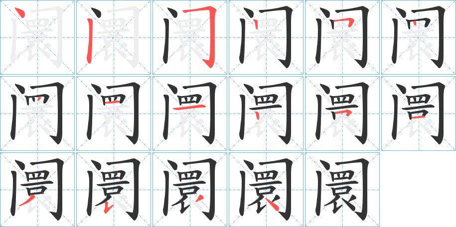 阛字的笔画顺序