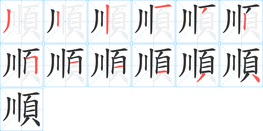 順字的笔画顺序