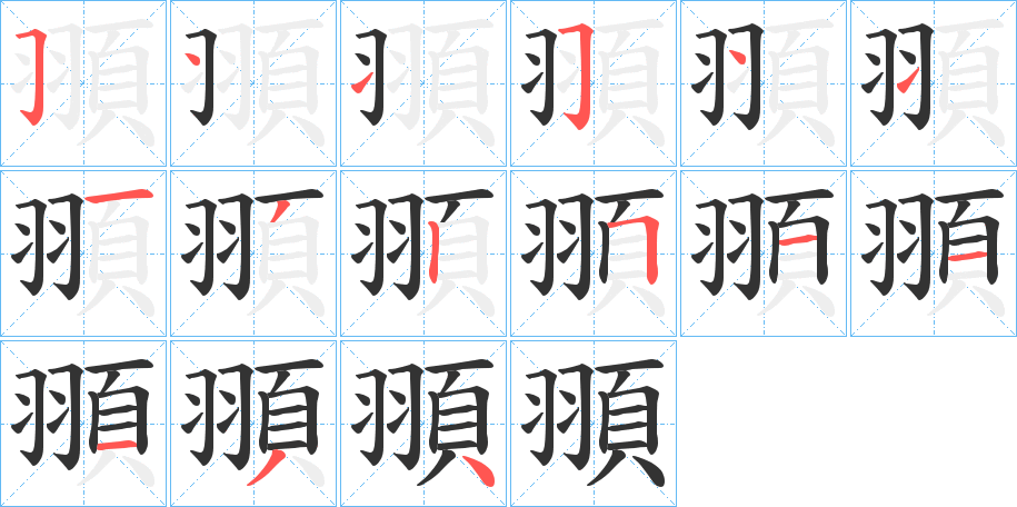 頨字的笔画顺序
