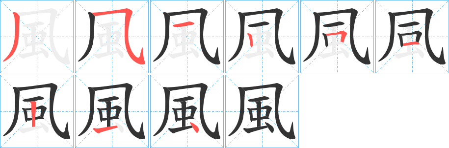 風字的笔画顺序