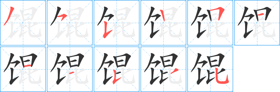 馄字的笔画顺序