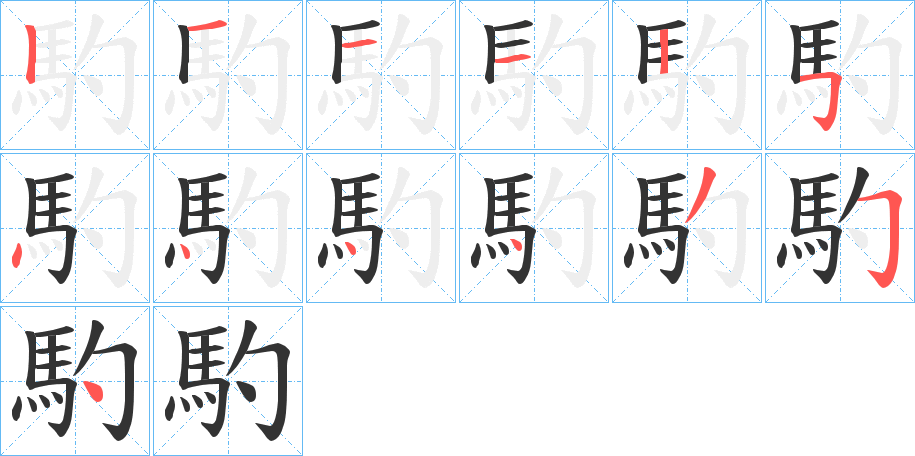 馰字的笔画顺序