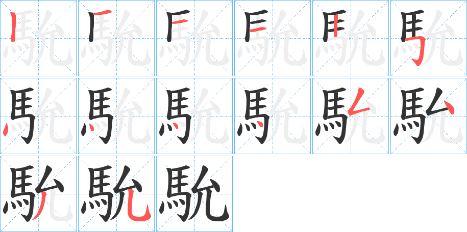 馻字的笔画顺序
