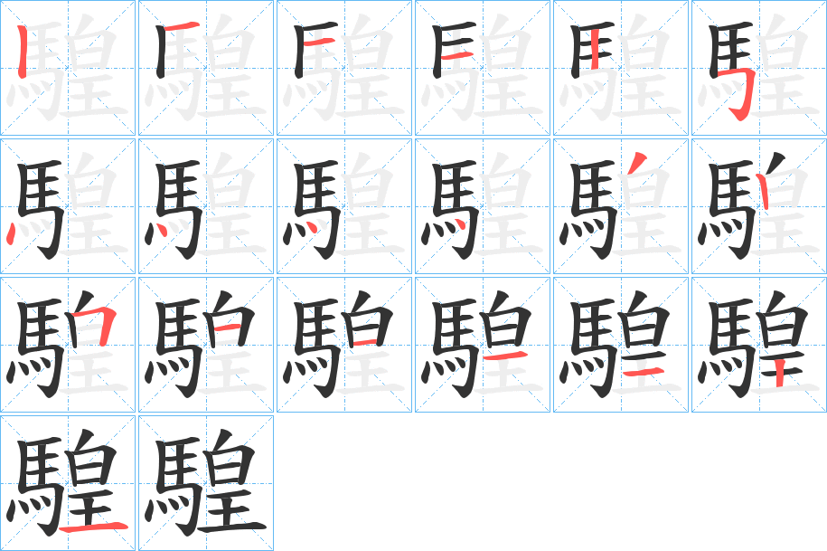騜字的笔画顺序