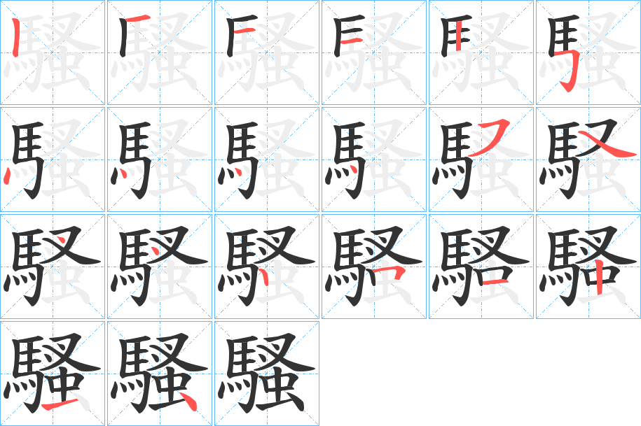 騷字的笔画顺序