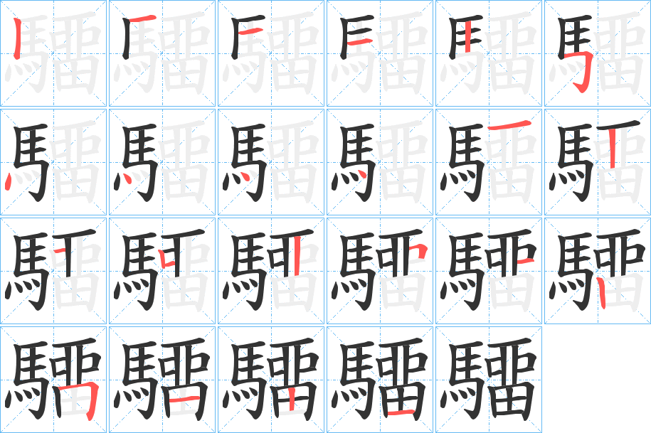 驑字的笔画顺序