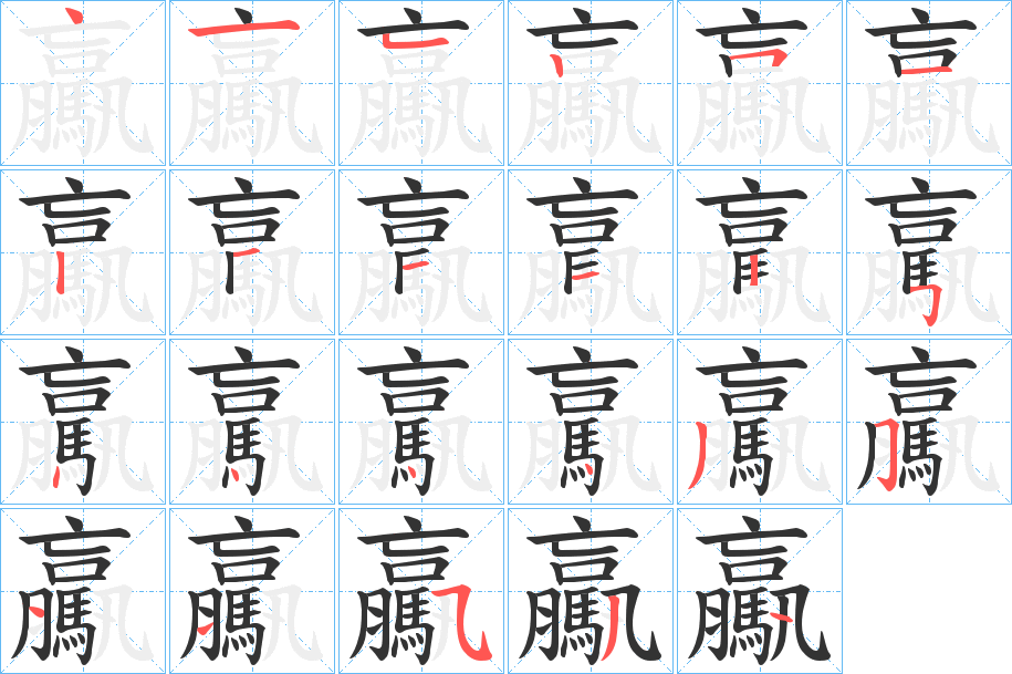 驘字的笔画顺序