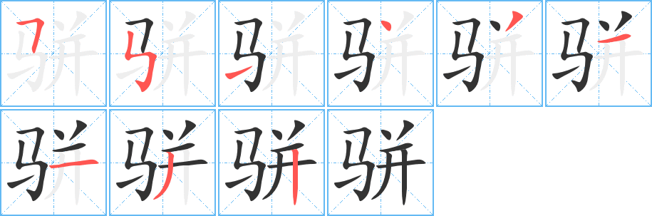 骈字的笔画顺序