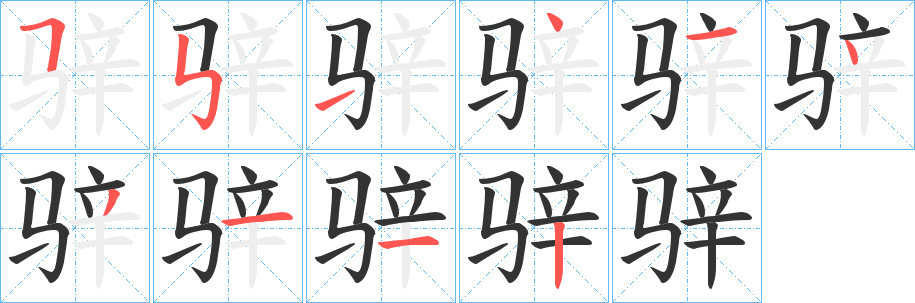 骍字的笔画顺序