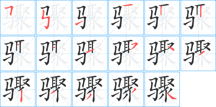 骤字的笔画顺序