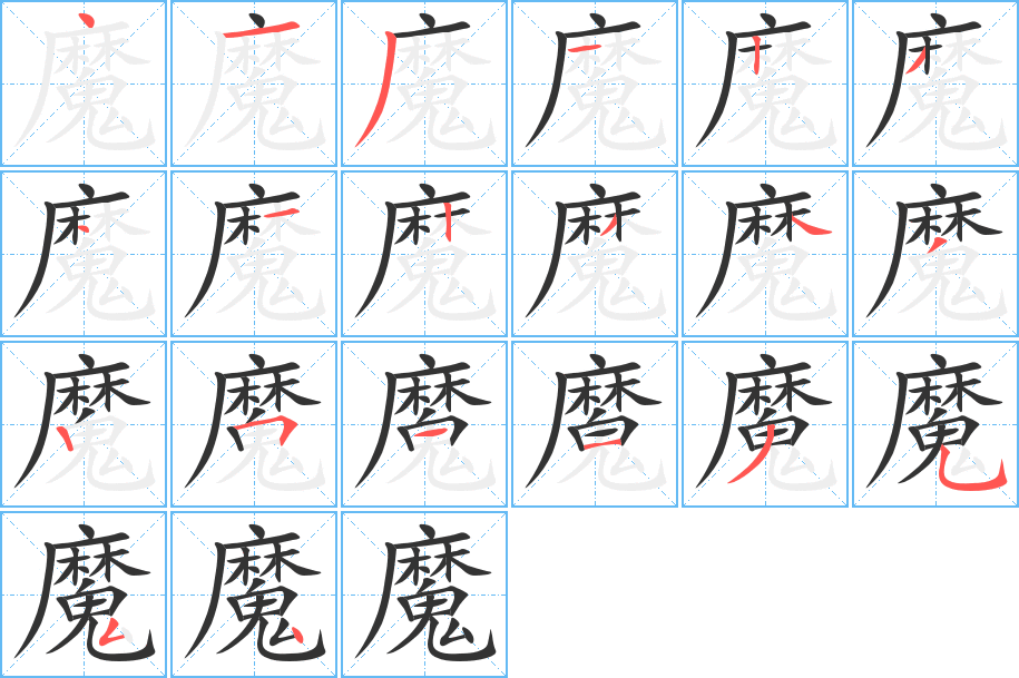 魔字的笔画顺序