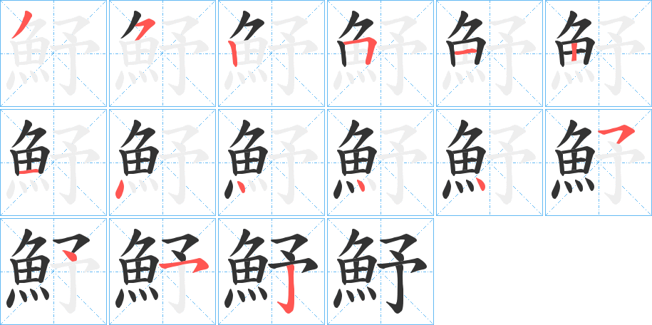 魣字的笔画顺序