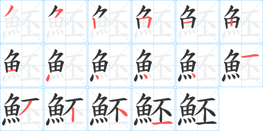 魾字的笔画顺序