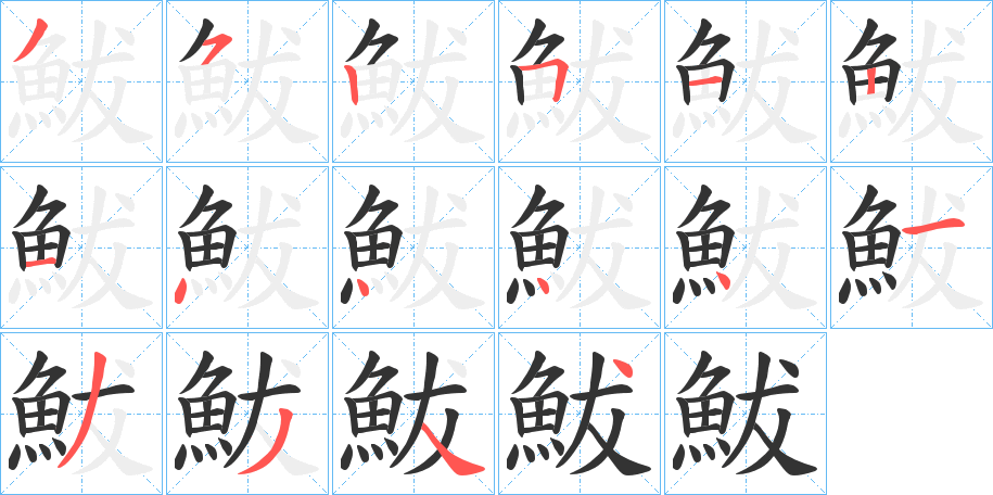 鮁字的笔画顺序