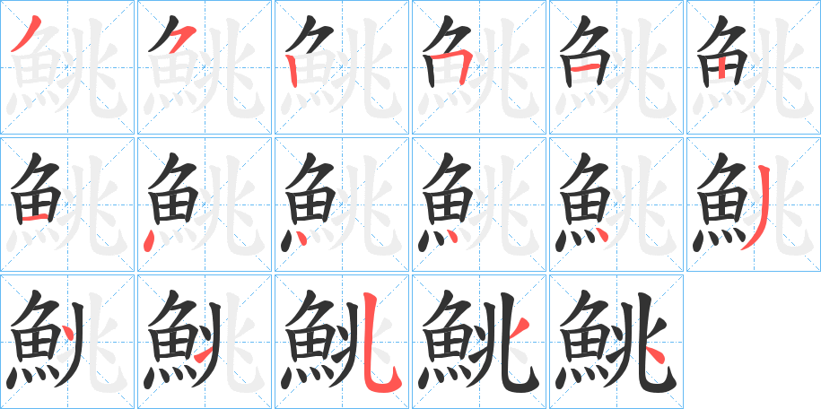 鮡字的笔画顺序