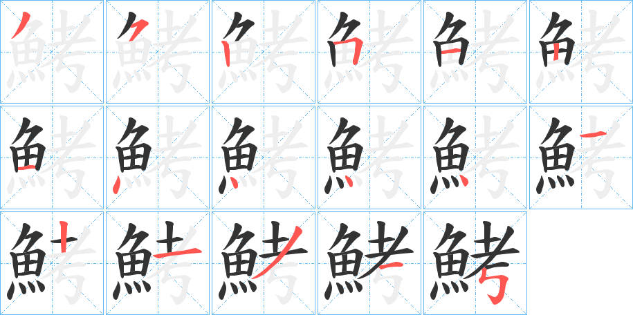 鮳字的笔画顺序