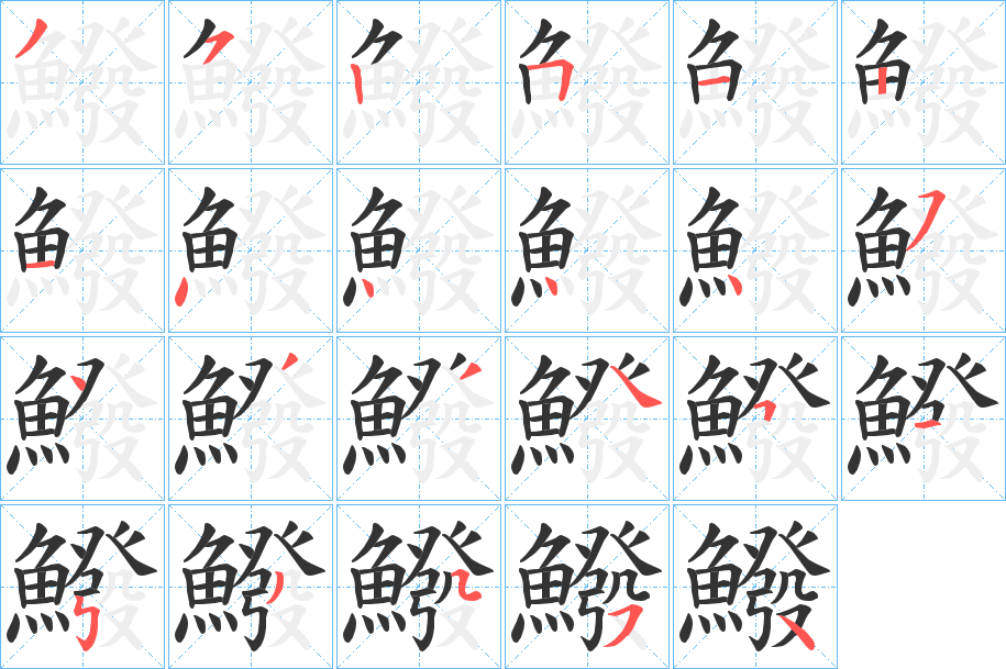 鱍字的笔画顺序
