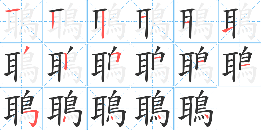 鵈字的笔画顺序